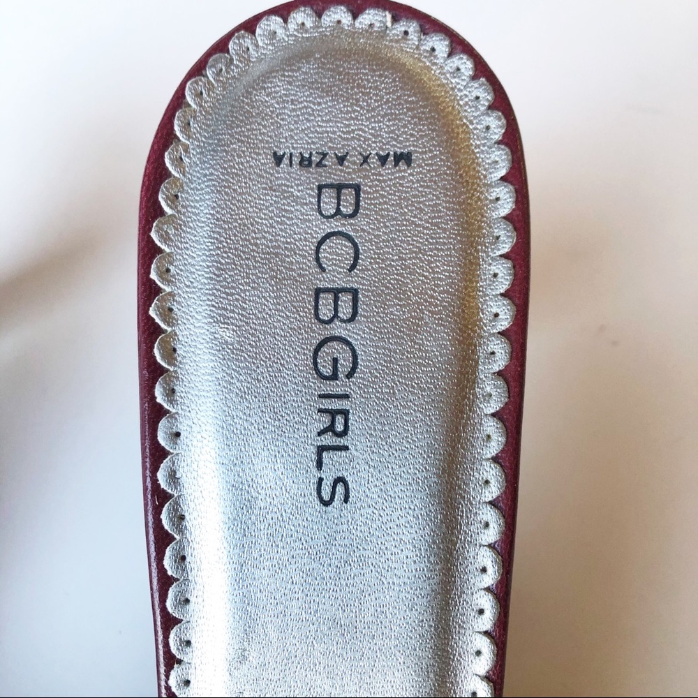 BCBG Cranberry Leather Mules Size 7 - Picture 5 of 7